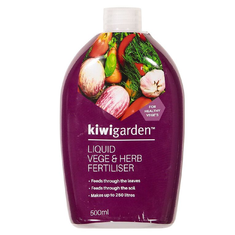 Kiwi Garden Liquid Vege & Herb Fertiliser 500ml, , hi-res
