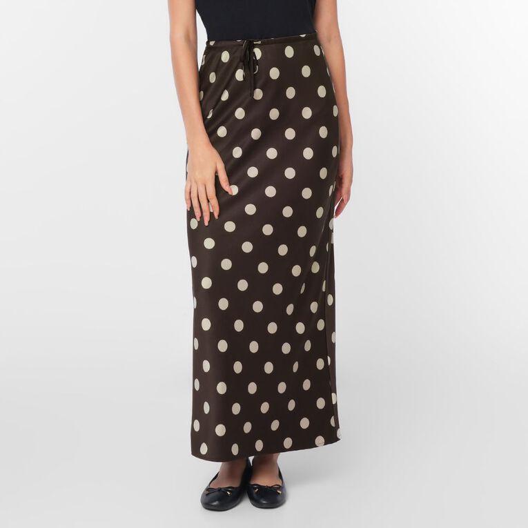 H&H Women's Bias Skirt, Brown Dark, hi-res