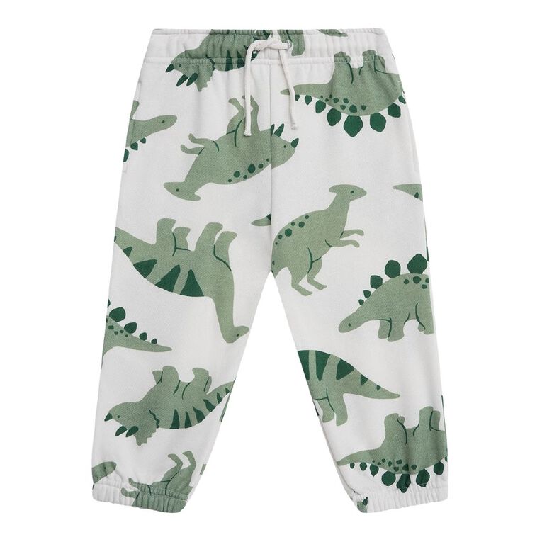 Young Original Preschool Printed Trackpants, Cream, hi-res