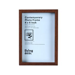Living & Co Contemporary Photo Frame 4in x 6in Walnut Brown