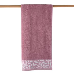 Living & Co Plush Border Bath Towel Lilac 70 x 140cm