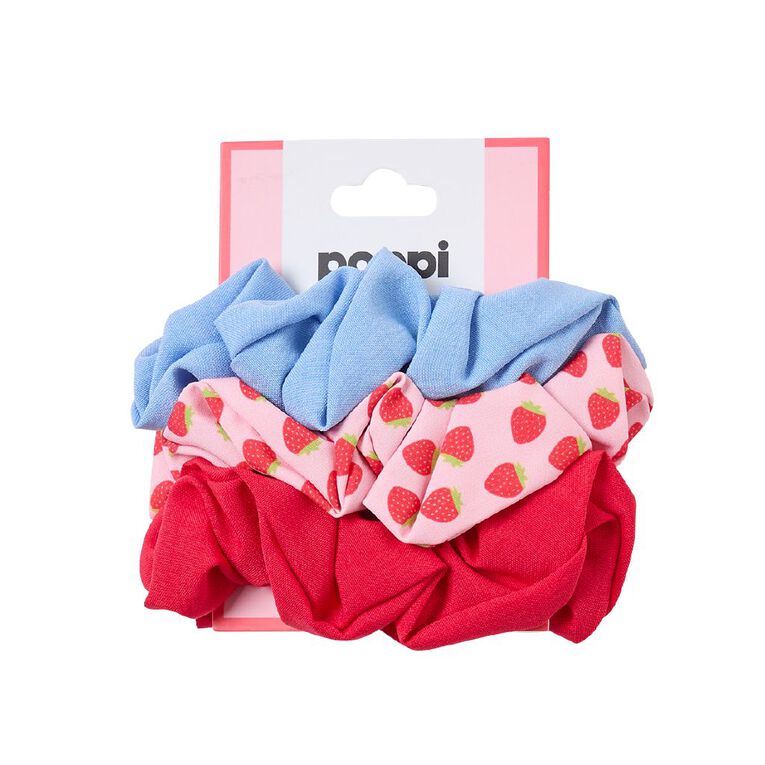 Poppi Mini Scrunchie Pink 3 Pack, , hi-res