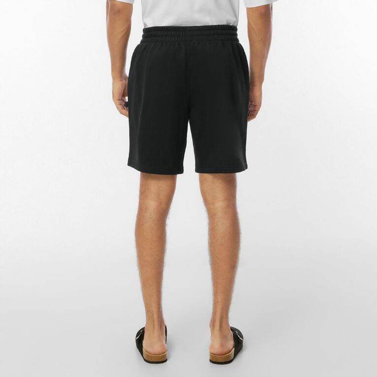 H&H Men's Plain Knit Shorts, Black, hi-res