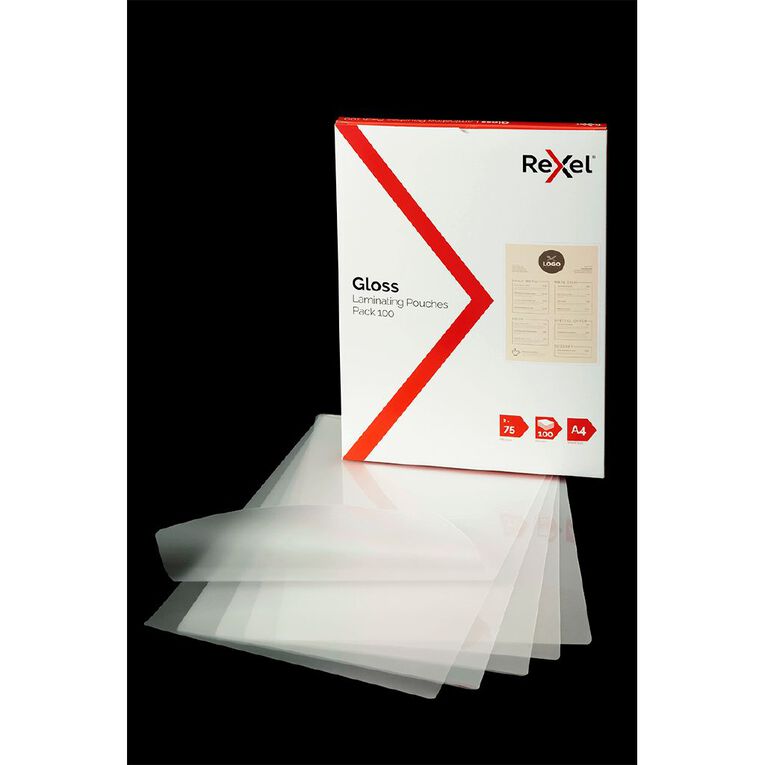 Rexel Laminating Pouch A4 2x75 mic Pack 100, , hi-res