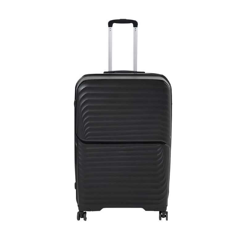 Intrepid 70cm Hardside Checked Suitcase Black, , hi-res
