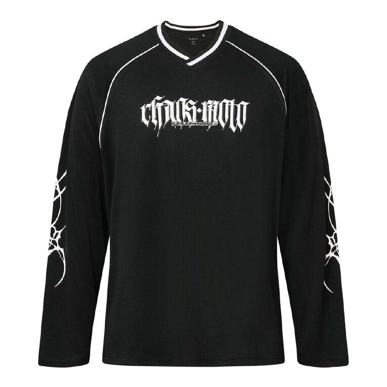 Garage Men's Mesh Football Tee, Black, hi-res