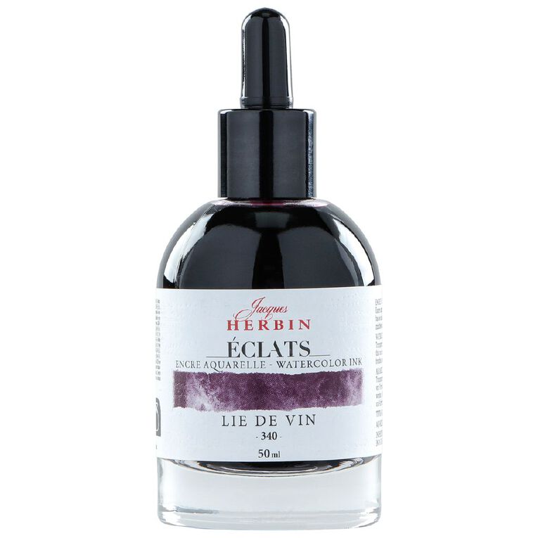 Jacques Herbin Eclats Watercolour Ink 340 50ml Burgundy Burgundy, , hi-res