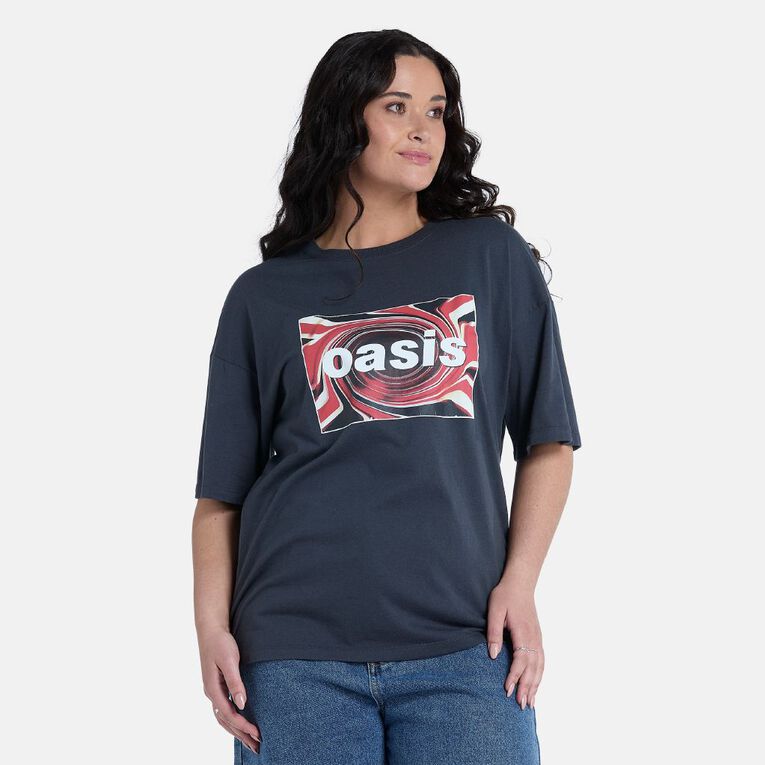 Women's Oasis BF Tee, Grey Dark, hi-res