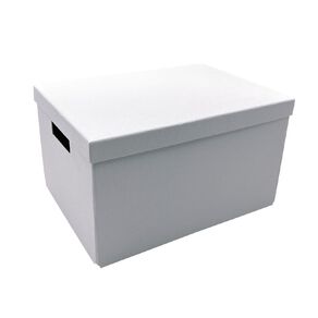 WS Paperboard Storage Box Medium White