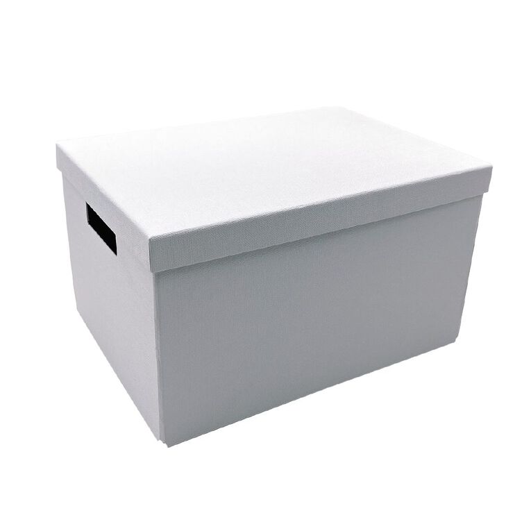 WS Paperboard Storage Box Medium White, , hi-res