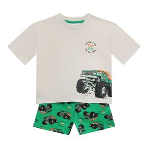 H&H Boys' Tee and Shorts Pyjama Set