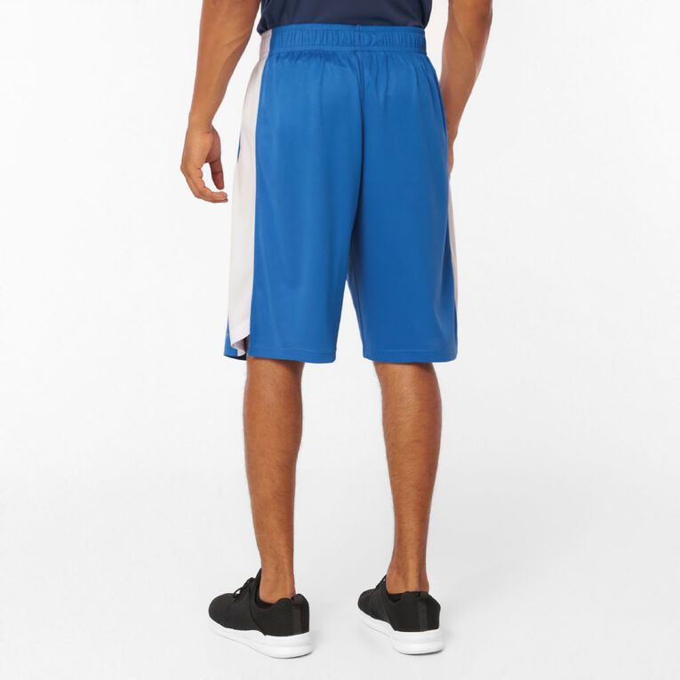 Active Intent Men's Panel Basketball Shorts, Blue Mid, hi-res
