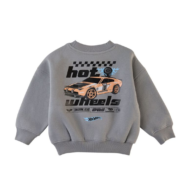 Hot Wheels Toddler Sweatshirt, Grey Light, hi-res
