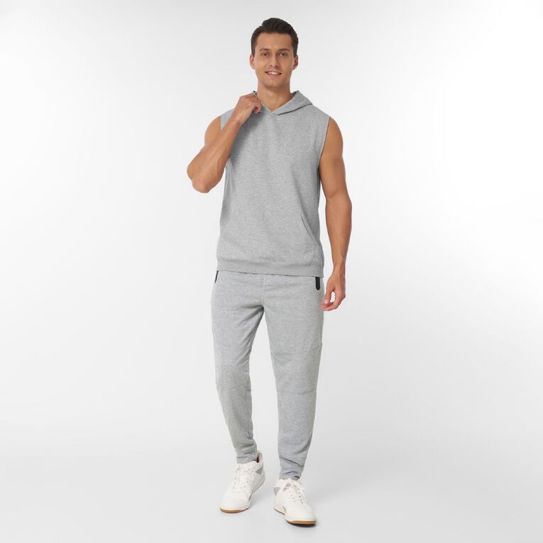 Active Intent Men's Sleeveless Hoodie, Grey Marle, hi-res