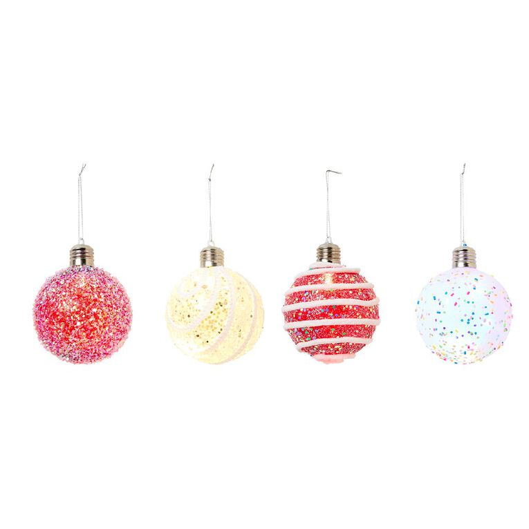 Wonderland Light Up Bauble Assorted 10cm, , hi-res