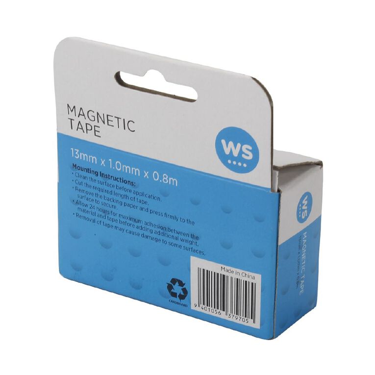 WS Magnetic Strip 1.3cm x 80cm Black, , hi-res