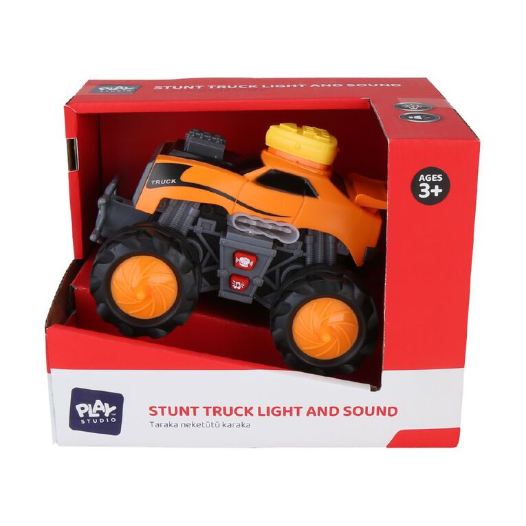 Play Studio Stunt Truck Light and Sound Orange, , hi-res