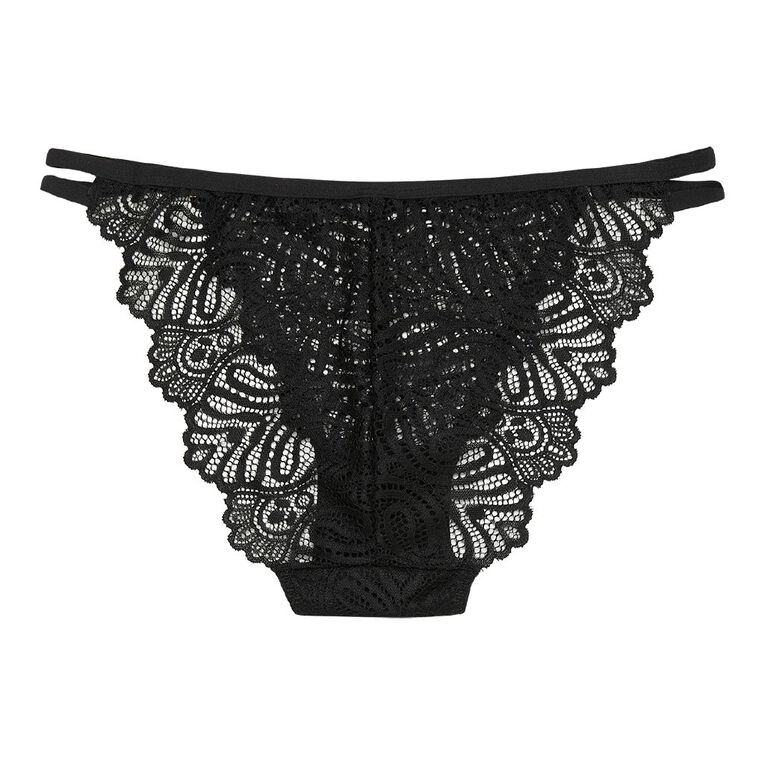 H&H Women's Venus Tanga Briefs, Black, hi-res