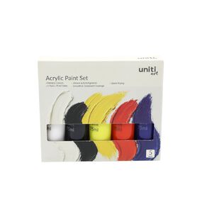 Uniti Acrylic Paint 75ml Basics 5 Pack