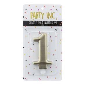 Party Inc Candle Number #1 Gold