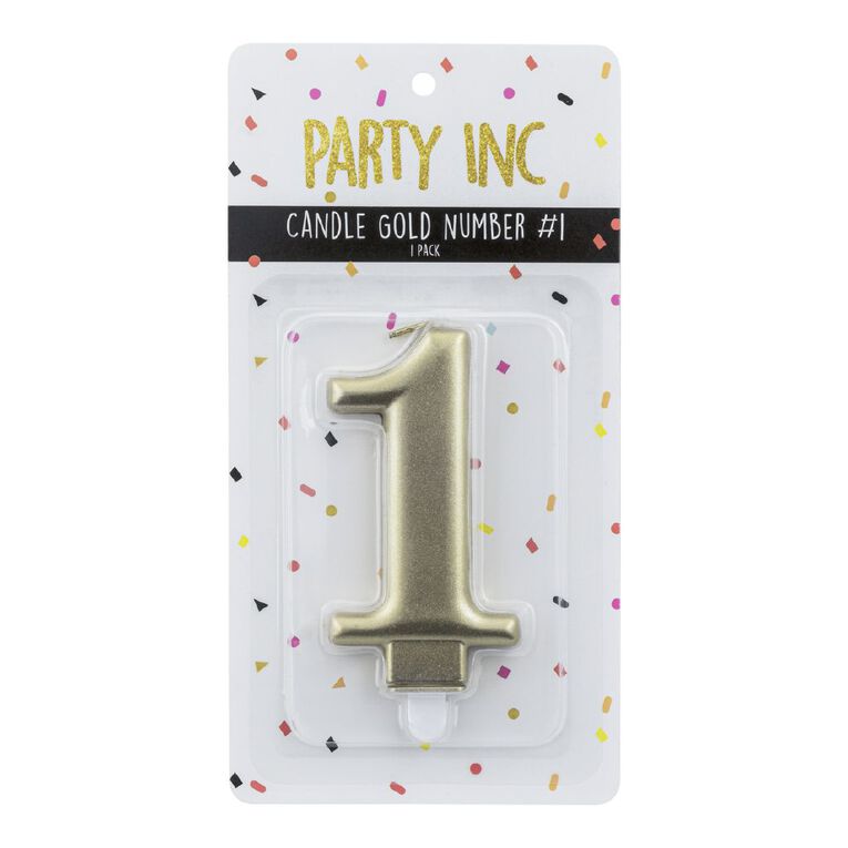 Party Inc Candle Number #1 Gold, , hi-res