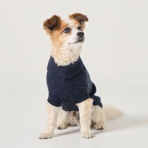 Petzone Cable Knit Jumper Navy Medium