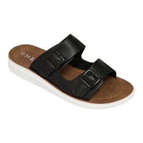 H&H Women's Double Stripe Comfort Sandals