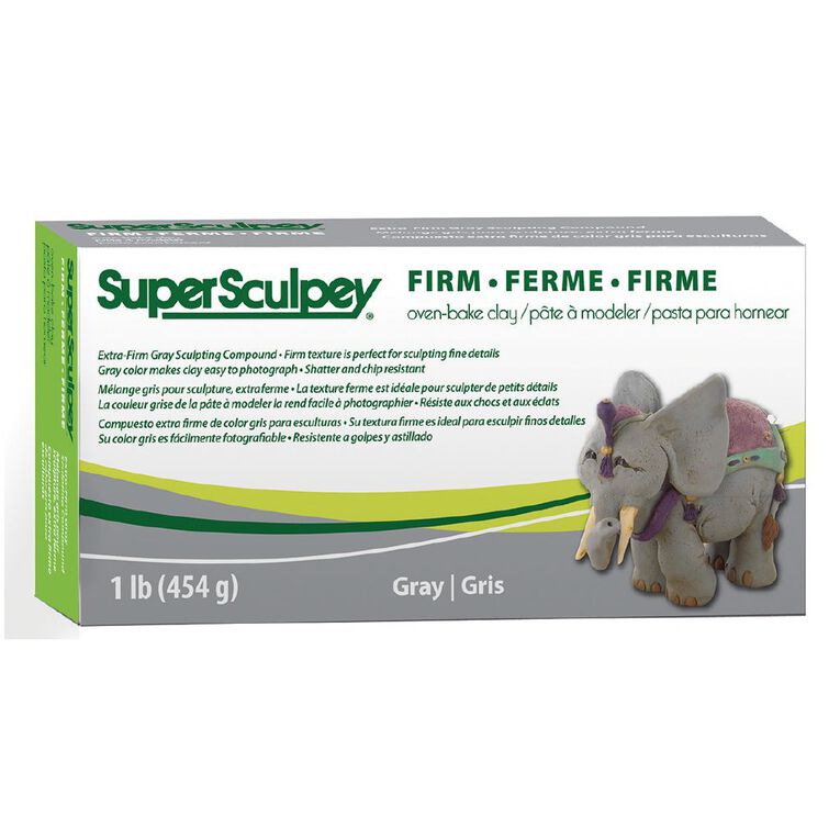 Sculpey Super Firm Sculpt Clay 454g Grey Mid, , hi-res
