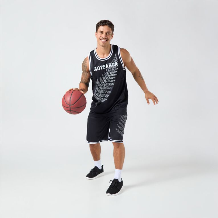 Active Intent Men's Supporter Basketball Singlet, Black, hi-res