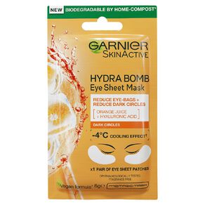 Garnier Hydra Bomb Orange Juice & Hyaluronic Acid Eye Tissue Mask