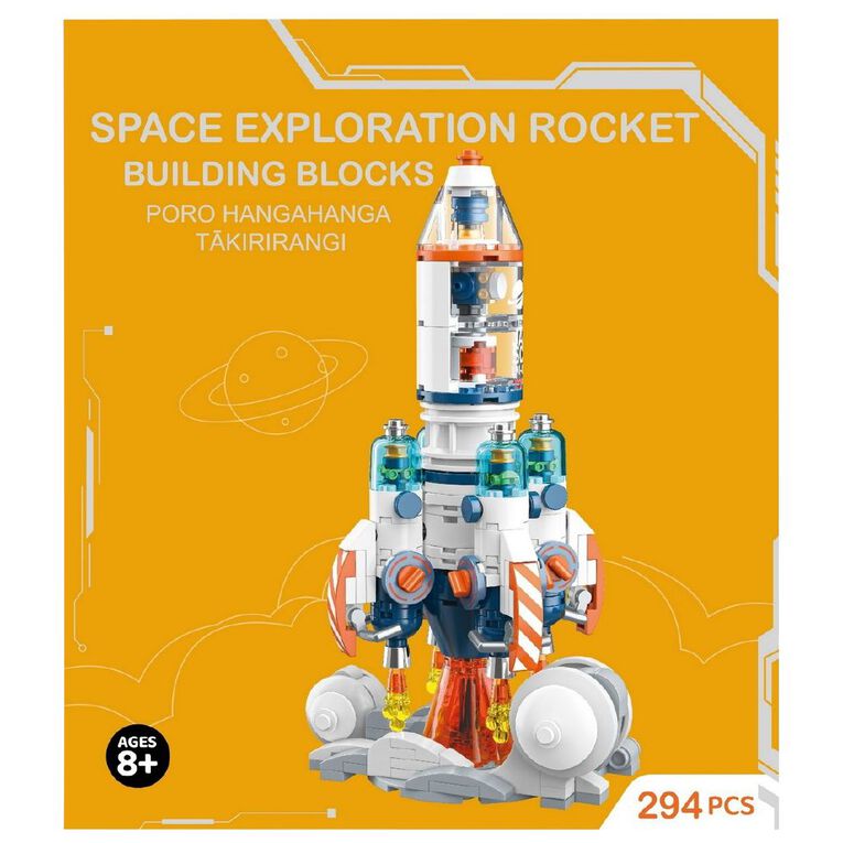 Building Block Space Exploraton Rocket 294 Piece, , hi-res