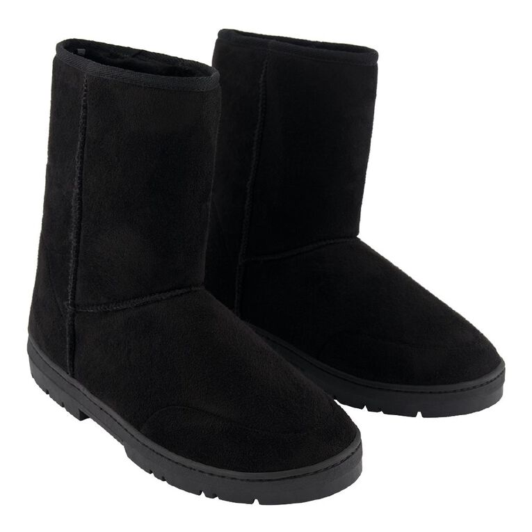 H&H Men's Ramon Slipper Boots Black The Warehouse