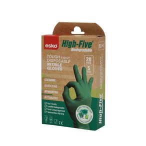 Esko High-Five Biodegradable Disposable Gloves Small Green