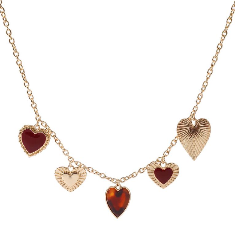 H&H Heart Pendant Gold Necklace, , hi-res