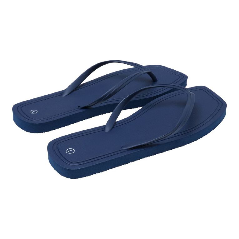 H&H Women's Square Toe Jandal, Navy, hi-res