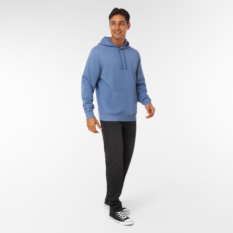 H&H Men's Plain Hoodie Sweatshirt, Blue Mid, hi-res