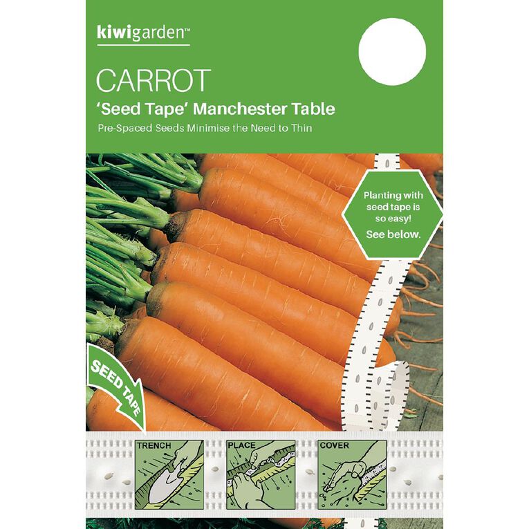 Kiwi Garden Seed Tape Carrot Manchester Table Seeds, , hi-res