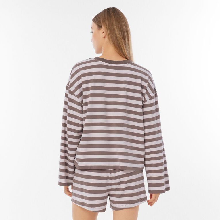 H&H Women's Lounge Peached Jersey Long Sleeve Top, Pink Light, hi-res