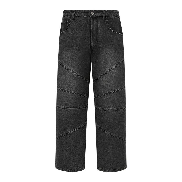 Garage Men's Baggy Jean Seam Details, Black, hi-res