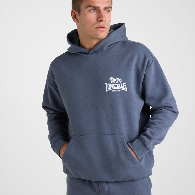 Lonsdale Men's Sport Hoodie, Blue, hi-res