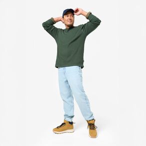 H&H Men's Long Sleeve Henley Tee