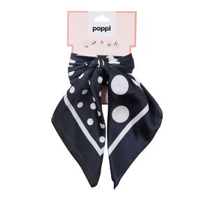 poppi head scarf black polka dot 1 each