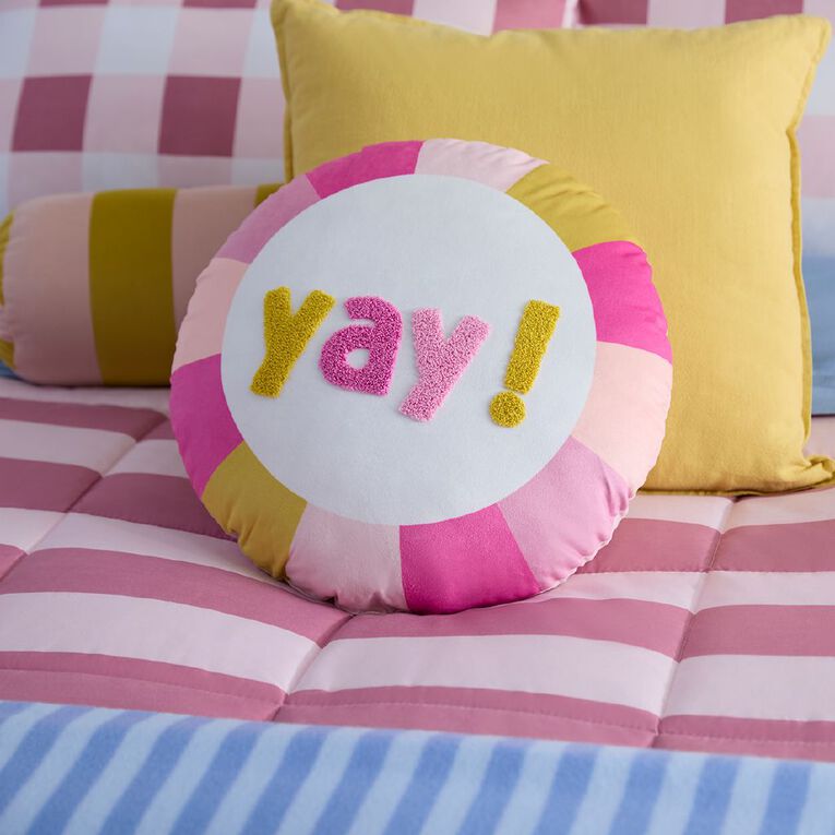 Living & Co Cushion Yay Multi-Coloured 40cm x 40cm, , hi-res