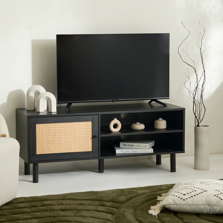 Living & Co Malta Entertainment Unit Black, , hi-res