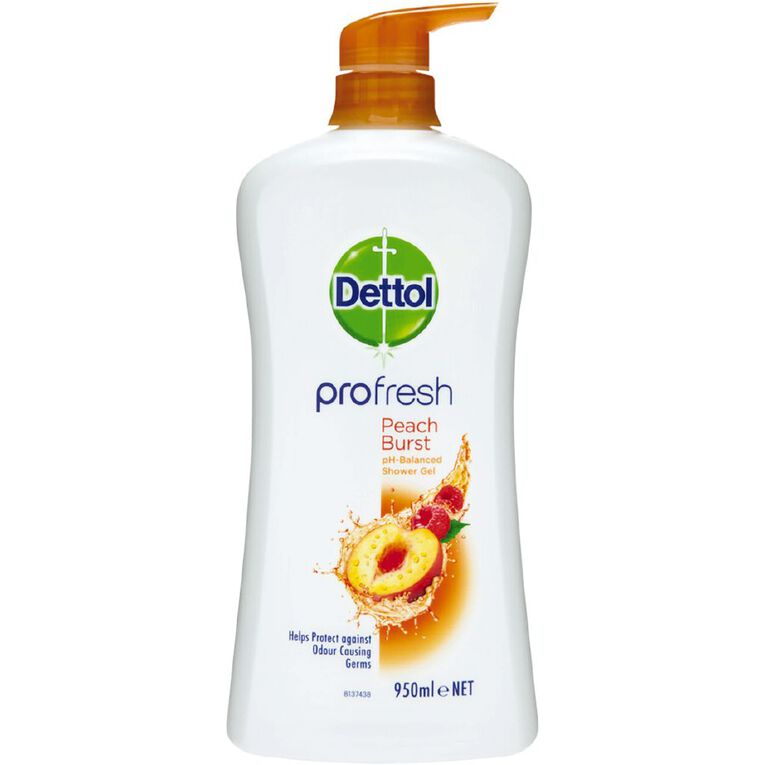 Dettol Profresh Shower Gel Body Wash Peach Burst, , hi-res