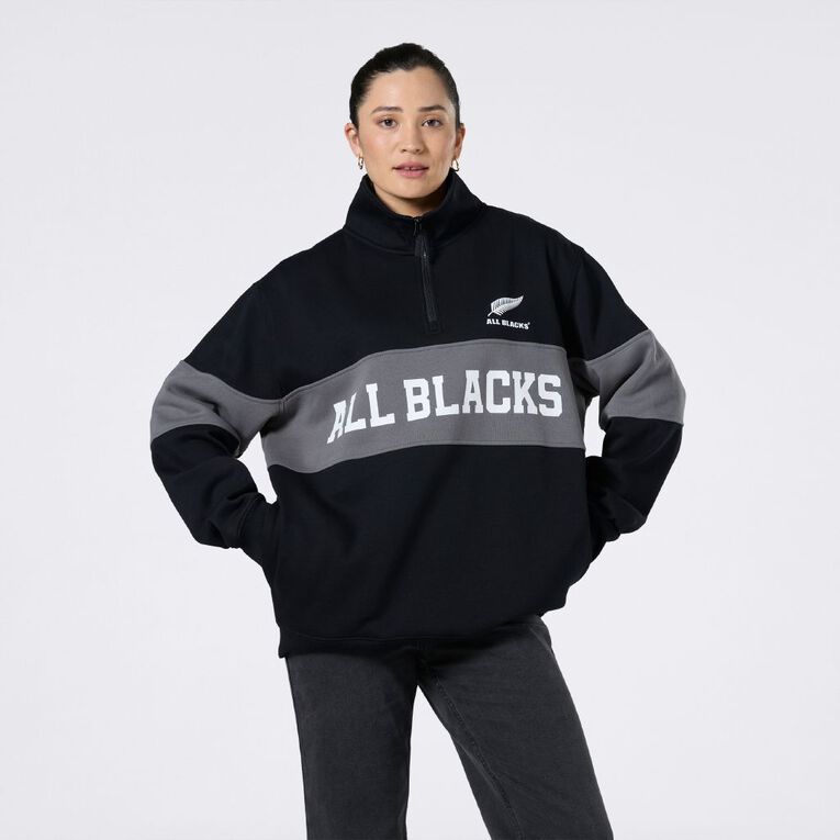 All Blacks Men's 1/4 Zip Sweatshirt, Black, hi-res