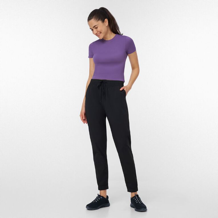 Active Intent Women's Stretch Woven Joggers, Black, hi-res