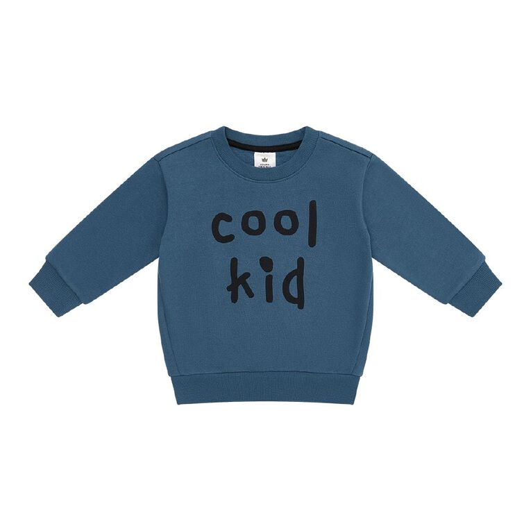 Young Original Toddler Boys' Printed Sweatshirt, Blue Dark, hi-res