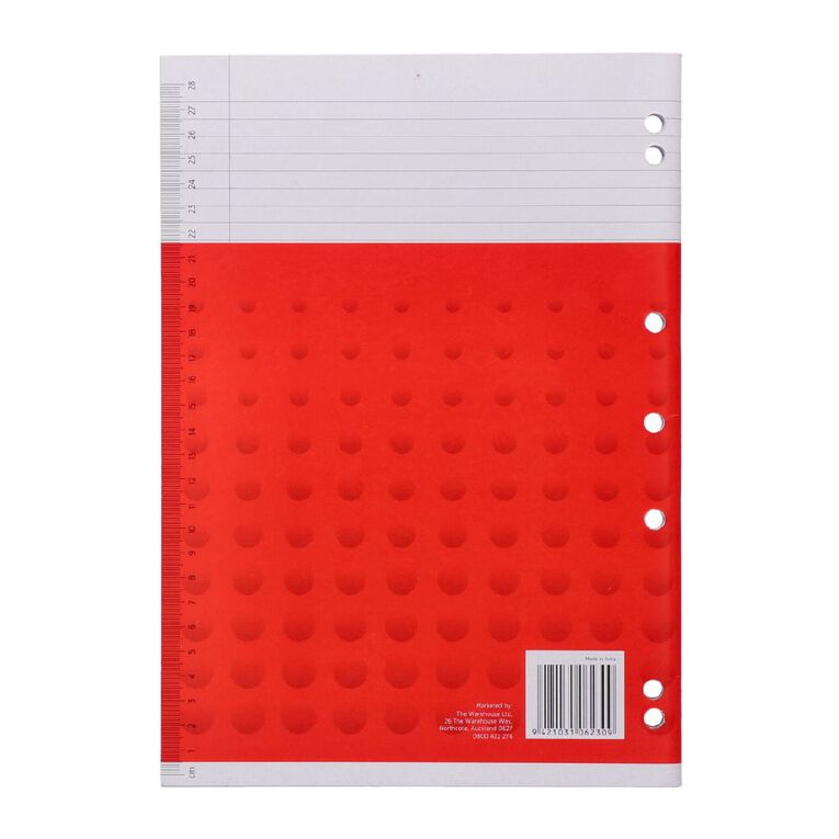 WS Exercise Book 1B8 Extra WA4 7mm Ruled 64 Leaf Punched Red, , hi-res