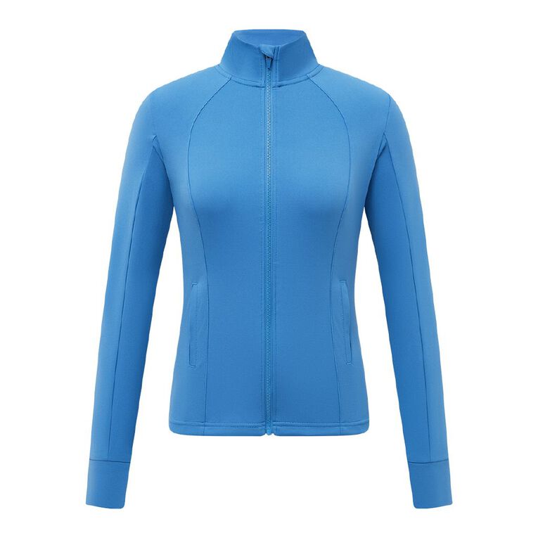Active Intent Women's Supersoft Zip Sweat, Blue Mid, hi-res
